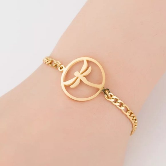 Stainless Steel Dragonfly Bracelet - Picture 1 of 4